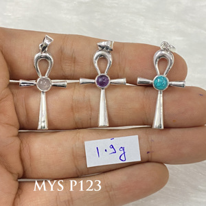 จี้เงินแท้ 925 ประดับพลอยธรรมชาติคุณภาพสูง ขายส่งจำนวนมาก ผู้จำหน่ายเครื่องประดับเงินขายส่งจำนวนมาก - Product Image 2