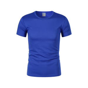 Camiseta Amarilla de Cuello Redondo para Hombre, 100% Poliéster, Manga Corta, Tejido Jersey, Lisa, Deportiva, Informal, con Logotipo Personalizado - Product Image 6