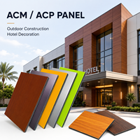 Panneau composite en aluminium ACM léger avec revêtement PVDF pour revêtement mural commercial et décoration extérieure en gros