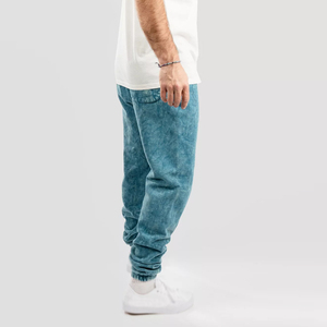 Meilleur fabricant 2026 de pantalons de jogging délavés à l'acide pour hommes avec logo, respirants, tendance, style streetwear décontracté - Product Image 1