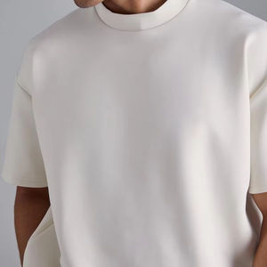 เสื้อยืดเปล่าผู้ชายไซส์ใหญ่ พิมพ์ลายได้ตามสั่ง 350 กรัม ผ้าฝ้าย 100% เสื้อยืดเปล่าเนื้อหนา สำหรับผู้ชาย โดย HI - Product Image 4