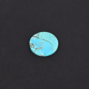 Turquesa Americana Natural de 8 Quilates, 20 mm, Forma Redonda, Piedra Preciosa Suelta - Product Image 4