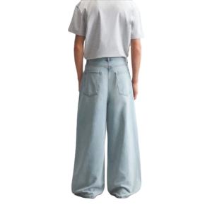 Vaqueros Baggy Rectos Personalizados de Estilo Urbano para Hombre, Vaqueros de Mezclilla de Algodón Oscuro Desgastado, Pantalones Vaqueros Vintage de Moda para Hombre - Product Image 2