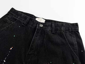 กางเกงยีนส์ทรงบานลายสาดสีสไตล์ไฮสตรีทสำหรับผู้ชายและผู้หญิงรุ่นใหม่ปี 2026 กางเกงขายาวทรงตรงหลวมสไตล์ลำลองสำหรับผู้ชายและผู้หญิง - Product Image 5