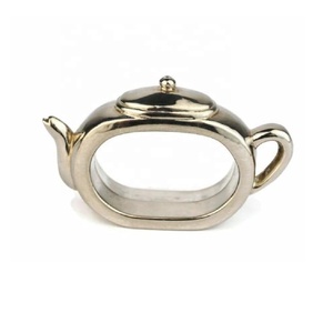 Servilletero triangular de metal sólido con tela chapada en plata esterlina o servilletero de papel decoración de comedor Hotel Club restaurante - Product Image 5