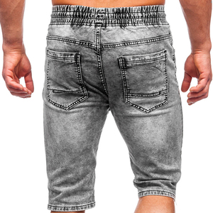 Men's High Street Denim Shorts Breathable Distressed Straight Men Jean Shorts <b>Unique</b> Design Heavyweight Unisex Washable - Product Image 5