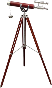 Telescopio Astro de doble barril de latón Vintage náutico de alta calidad, trípode de madera Natural, categoría de producto, binoculares y telescopios - Product Image 4