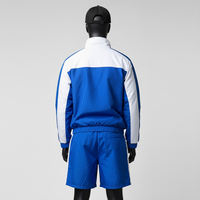Survêtement long coupe-vent en coton 100% imperméable, imprimé délavé à l'acide, style streetwear, à capuche, pour homme, sur mesure