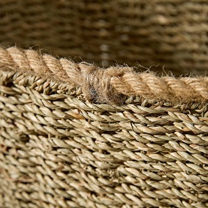 Natural Woven Seagrass Medium Indoor <b>Storage</b> Wall <b>Basket</b> Handmade <b>Storage</b> <b>Basket</b> Wholesale eco-friendly Made in Viet Nam - Product Image 4