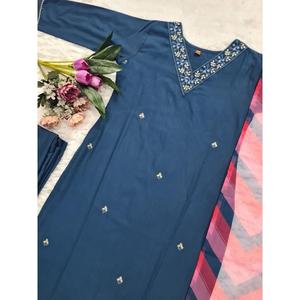 ผ้าเรยอนสีฟ้าอมน้ำเงิน - Product Image 1