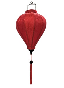 โคมไฟไหมเวียดนามสีแดง ทำด้วยมือจากผ้า ตกแต่งแสงไฟสำหรับงานเทศกาล งานแต่งงาน งานปาร์ตี้ ของตกแต่งแขวนประดับ - Product Image 3