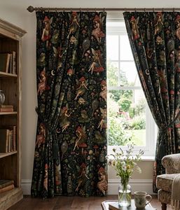 Decorative Gothic Mushroom Velvet Or Blackout <b>Curtain</b> Each Panel Premium Art Nouveau <b>Window</b> Drapes Energy Saving Thermal - Product Image 2