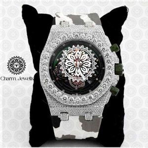 ชาร์ม_จิวเวลส์นาฬิกาข้อมือสแตนเลสสตีลสุดหรูสำหรับผู้ชาย ขนาด 40 มม. ตัวเรือนทรงกลม กลไกจักรกล หน้าปัดคริสตัลโครโนกราฟ แสดงวันที่อัตโนมัติ - Product Image 6