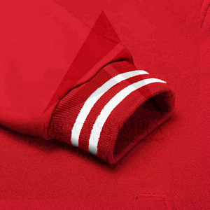 Veste universitaire rouge pour homme, décontractée, couleur unie, col rabattu, polyester, coupe classique, pour l'automne - Product Image 4