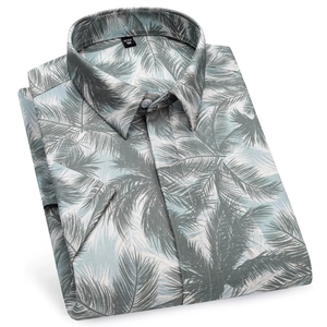 Camisa Hawaiana para Hombre 100% Algodón de Secado Rápido y Transpirable, con Logotipo Personalizado, Manga Corta, para Verano, Playa y Viajes - Product Image 1