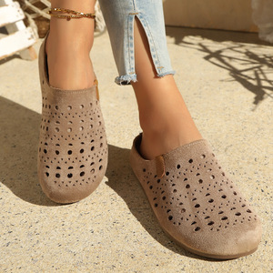 Mules d'été pour femmes à plateforme épaisse et bout fermé, décontractées, respirantes, à trous, faciles à enfiler et confortables pour l'extérieur - Product Image 3