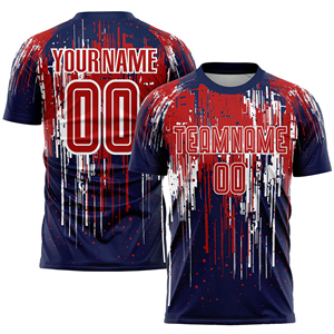 เสื้อฟุตบอลคุณภาพสูงแบบ OEM สั่งทำพิเศษ ลายทาง คอวี แขนสั้น ระบายเหงื่อได้ดี สำหรับทีมผู้ใหญ่ ทั้งชายและหญิง - Product Image 6