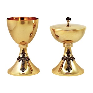Stylish Premium Brass Church Alter vessel For Holy Mass shiny Gold Finished Chalice & Ciborium Decorative <b>tool</b> Durable handmade - Product Image 2
