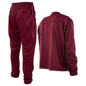 Ensemble de survêtement unisexe personnalisé en polyester et coton avec fermeture éclair, respirant, coupe-vent d'hiver rose pour le tennis, la course et le volley-ball - Product Image 3