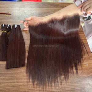 ผมมนุษย์แบบขายส่ง มัดผมตรงแบบ Bone Straight พร้อมเชือกผูกผมและเชือกผูกผมด้านหน้า สำหรับทำวิกผมมนุษย์แบบเชือกผูกด้านหน้า ผมเวียดนามแท้ - Product Image 3