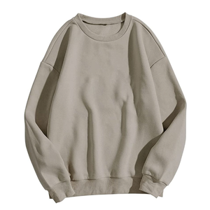 เสื้อสเวตเชิ้ตคอกลมทรงปกติสำหรับผู้ชาย ผ้าถัก สีเทาล้วน ผสมโพลีเอสเตอร์/คอตตอน สวมใส่สบาย เป็นมิตรกับสิ่งแวดล้อม ป้องกันรอยยับ - Product Image 6