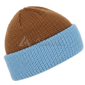 Gorro de lana suave de primera calidad, en oferta, gorro de invierno tejido, el mejor estilo unisex, colores marrón y azul, nuevos colores. - Product Image 5
