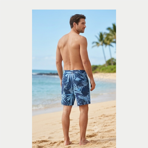 Shorts de Playa para Hombre, Estilo Atardecer, Cintura Elástica, Transpirables, Ropa Tropical para Piscina, Escapadas a la Costa, Diseño Personalizado - Product Image 3