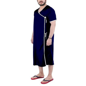 Batas de Paciente Negras Estampadas de la Mejor Calidad para Hombre y Mujer, Batas Médicas Ligeras de Venta Caliente para Venta en Línea, Tela Personalizada - Product Image 1