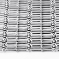 Insert en maille de fil d'acier inoxydable tissé brillant finition PVD certifié ISO9001 1,5m x 3m pour revêtement mural et intérieur d'ascenseur