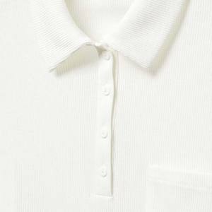 Camisas Polo de Mujer de Color Blanco, Corte Regular, Manga Corta, Precio Económico, Venta al por Mayor, Más Vendidas, de Alta Calidad - Product Image 3