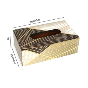 Multipurpose Wooden Printed Tissue <b>Paper</b> Holder Decorative <b>Storage</b> <b>Box</b> For Kitchen Bathroom Bedroom Living Room Hotel Use - Product Image 6