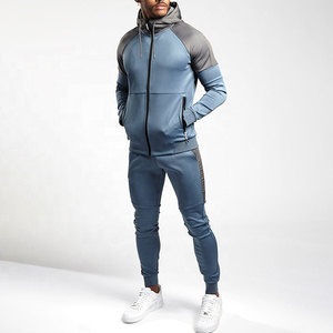 Men's Winter Solid Fleece Tracksuit Jogger Set Full <b>Zip</b> <b>Hooded</b> Sweatshirt and Jogger Pants Quick Dry Casual Sportswear - Product Image 3