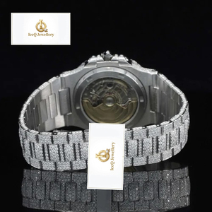 Reloj de Pulsera de Lujo Personalizable con Diamantes de Moissanita VVS, Estilo Hip Hop, para Fiestas y Ocasiones Especiales - Product Image 2