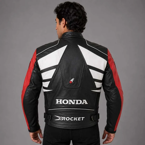 เสื้อแจ็คเก็ตสำหรับขี่มอเตอร์ไซค์ Zonda สำหรับผู้ชาย/เสื้อแจ็คเก็ตหนังวัวแท้ พร้อมแผ่นป้องกันระดับ CE 2 พร้อม Hump - Product Image 2