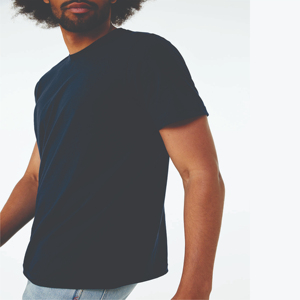 Camiseta Unisex Azul Marino de Manga Corta - 52% Algodón Peinado Airlume, 48% Poliéster, 4.2 Oz, Mezcla CVC, Precio Económico, OEM, Personalizable, a la Moda - Product Image 5