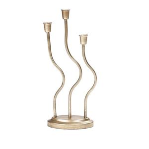 เชิงเทียนทรงโค้งขนาดใหญ่ตกแต่งบ้านบนโต๊ะเชิงเทียนทำจากทองเหลือง - Product Image 1