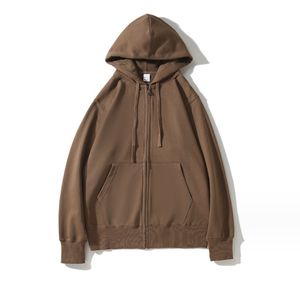 Sweat à capuche unisexe en molleton brossé mélangé coton 400 GSM, coupe oversize, poche kangourou, style décontracté streetwear - Product Image 5