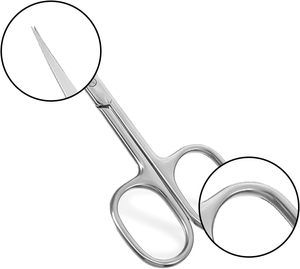 Tijeras para Cutículas Duraderas de Primera Calidad, Multiusos, de Acero Inoxidable con Hojas Curvas - Tijeras de Manicura para Uñas, Cejas y Pestañas - Product Image 4