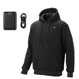 Felpa con Cappuccio Riscaldata per Uomo e Donna, Giacca Ricaricabile Unisex 7.4V 16000mAh con 5 Zone di Riscaldamento - Product Image 1