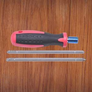 Tournevis multifonction 18-en-1 fabriqué à Taïwan avec lame double interchangeable, embout antidérapant et magnétique - Product Image 1