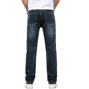 Jeans de Mezclilla para Hombre, de Alta Calidad, Corte Recto, Ajuste Regular, Transpirables, Ligeros, Lavados con Piedras, Colores Personalizados, Color Sólido, Casuales - Product Image 6