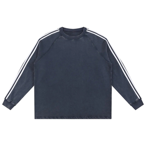 Breathable Cotton Sweatshirt for Men Heavyweight O-Neck <b>Pullover</b> O Neck Acid Wash <b>Jumper</b> Casual Streetwear Sweatshirt - Product Image 5