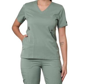 Ensemble de blouses médicales à col en V pour femmes, uniforme professionnel pour infirmières, médecins, hôpitaux et personnel de santé - Product Image 6