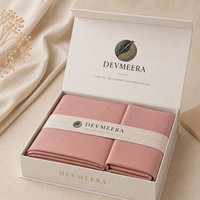 Juego de Sábanas de Algodón Puro de 300 Hilos, Color Peach Mist, para una Decoración de Dormitorio de Lujo, Ropa de Cama Elegante para Hotel y Comodidad Moderna para el Hogar