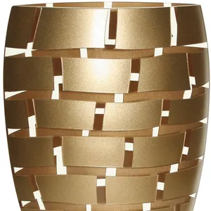 Premium Handmade Hammered Metal Flower <b>Vase</b> Elegant <b>Gold</b> Finish Decorative Centerpiece for Luxury Hotels Villas Resorts - Product Image 2