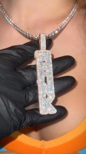 Comprar Colgante de Letra Inicial Totalmente Cubierto de Diamantes, Colgante Hip Hop Iced Out, Joyería para Hombre, Regalo de Cumpleaños, Letras Mayúsculas Personalizadas - Product Image 2