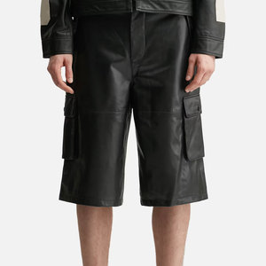 Men's Sports Leather <b>Shorts</b> <b>Stretch</b> & Full Customization Breathable Gym & <b>Work</b> Street Wear Pockets Plus Size Leather <b>Shorts</b> - Product Image 1