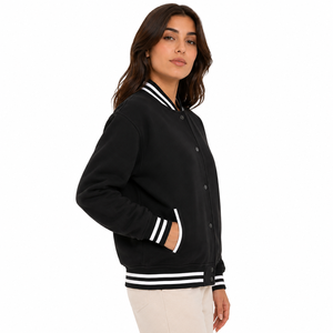 trendy woman <b>varsity</b> <b>jacket</b> featuring a classic sporty look comfortable fit and premium feel for casual wear and street style ou - Product Image 4