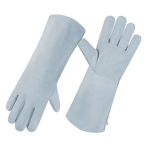 Guantes de Cuero Vacuno de Primera Calidad, Resistentes al Fuego, Chispas y Cortes, Protección para Manos y Brazos - Product Image 1