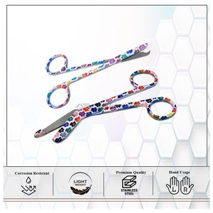 Nurse Bandage Scissors 5.5 Inch <b>Suture</b> Stitch Scissors 4.5 Inch Set 2 Stainless Steel Medical Shears Manual CE Certified Self - Product Image 5